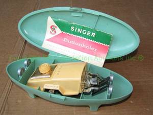 lot 321 image: Mid-century Singer buttonholer
