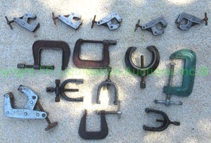 lot 39 image: Assorted C clamps as shown