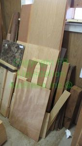 lot 50 image: Marble tiles and assorted wood as shown
