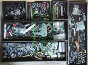 lot 56 image: Assorted machinist parts and hardware as shown
