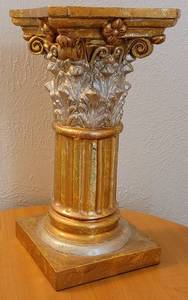 lot 9 image: DECORATIVE PILLAR IN STYLE, COLOR, AND CONDITION SHOWN.