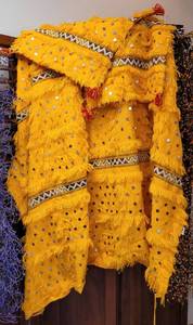 lot 24 image: ORIGINAL MOROCCAN ACCENT BLANKET WITH PILLOW CASES IN STYLE, COLOR, AND CONDITION SHOWN. MUST SEE