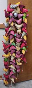 lot 69 image: LOT OF 2 PROSPERITY HENS IN STYLES, COLORS, AND CONDITION SHOWN. MADE IN INDIA. (YOUR BID X 2)