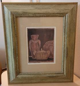 lot 80 image: FRAMED WALL ART IN STYLE, COLOR, AND CONDITION SHOWN. 16.75 W x 20 H