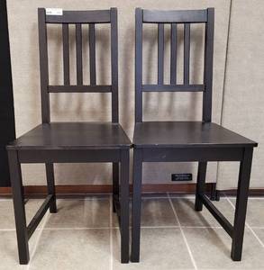 lot 117 image: LOT OF 2 IKEA STEFAN CHAIRS IN STYLE, COLOR, AND CONDITION SHOWN. (YOUR BID X 2)