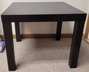 lot 149 image: IKEA LACK ACCENT  SIDE TABLE IN STYLE, COLOR, AND CONDITION SHOWN.
