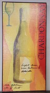 lot 154 image: EMPIRE ART WINE THEMED WALL ART FROM BED, BATH AND BEYOND IN STYLE, COLOR, AND CONDITION SHOWN. 18.75 W x 37.5 H