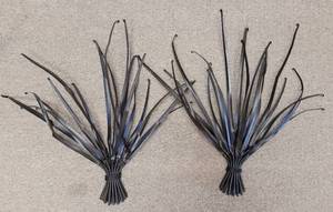 lot 166 image: LOT OF 2 METAL WALL HANGINGS IN STYLE, COLOR, AND CONDITION SHOWN. (YOUR BID X 2)