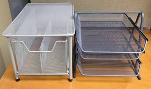 lot 198 image: DESKTOP MESH STORAGE DRAWER AND MAIL SORTER IN STYLE, COLOR, AND CONDITION SHOWN. (YOUR BID X 2)