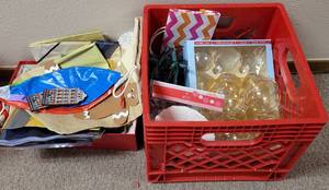 lot 220 image: CHRISTMAS ORNAMENTS, LIGHTS, AND MORE AS SHOWN.