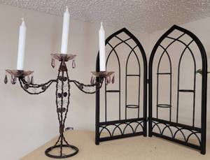 lot 246 image: LOT OF 2 CANDLE  VOTIVE HOLDERS IN STYLES, COLORS, AND CONDITION SHOWN. (YOUR BID X 2)