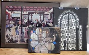lot 289 image: LOT OF WALL DECOR FRAMES AS SHOWN.