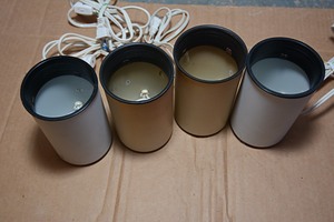 lot 6 image: Miscellaneous ceiling lights including 4 white cylinder lights