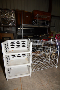 lot 297 image: Miscellaneous storage shelves, baskets, & accessories
