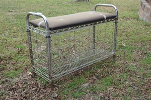 lot 58 image: Wire storage bin with seat cover