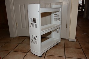 lot 116 image: Portable kitchen & spice storage rack with 3 shelves