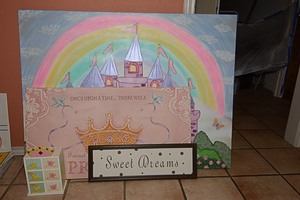 lot 93 image: Princess-themed wall art