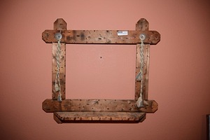 lot 92 image: Western-themed wooden frame