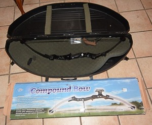 lot 2 image: Mankung Compound Bow with protective case