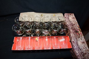 lot 115 image: Cristal Darques lead crystal glassware (made in France) & lead crystal Versailles wine glasses
