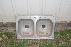 lot 410 image: Stainless Steel Double Sink