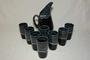 lot 139 image: Vintage Hand Crafted Stoneare Tea Serving Set