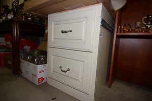 lot 423 image: Two Drawer Office Desk Drawer (Contents on Top Not Included)