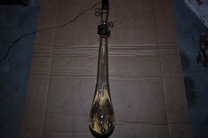 lot 279 image: Block Crystal Tear Drop Style Pendant Lamp Approx. 24 long