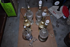 lot 278 image: 6 lampstands without accompanying shades