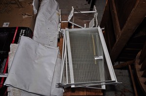 lot 325 image: Refrigerator shelves & tarp coverings