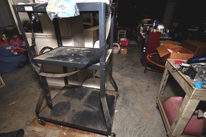 lot 347 image: Storage shelf with 3 levels of storage contents not included