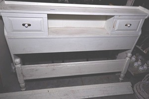 lot 375 image: White Bedframe, including Headboard and Footboard, rotating fan