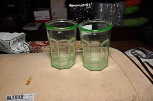 lot 380 image: Green Glasses made in the U.S.A.