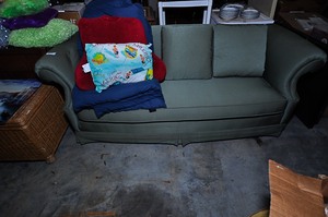 lot 401 image: Olive Green Couch