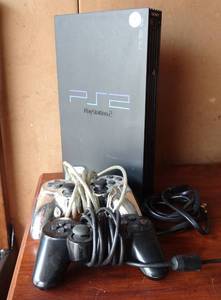 lot 3 image: Playstation 2 Gaming System with Two Controllers
