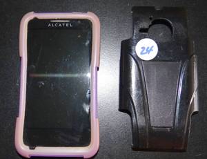 lot 24 image: ALCATEL PHONE WITH CASE