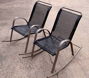 lot 31 image: TIME TO RELAX - NICE PAIR OF OUTDOOR ROCKERS