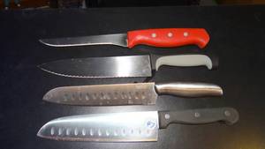 lot 47 image: LOT OF 4 - KITCHEN CUTTING KNIVES