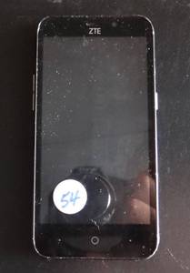 lot 54 image: ZTE CELL PHONE - POWERS ON AS SHOWN