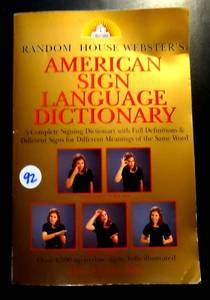 lot 92 image: AMERICAN SIGN LANGUAGE DICTIONARY