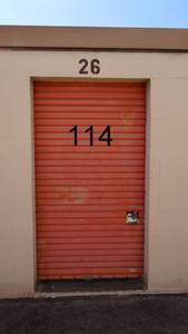 lot 114 image: UNIT E026 - 8 X 10 LOCKER (UNPAID FORECLOSURE) - CONTRACTORS UNIT AND COMPLETE BASKETBALL GOAL AND STAND