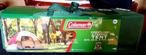 lot 212 image: NEW - Coleman Crestline Dome Tent (9-Feet,10-Inch x 7-Feet)
