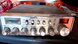lot 215 image: VINTAGE  Uniden PC76XL 40 Channel Mobile CB Radio Transceiver with cables as shown
