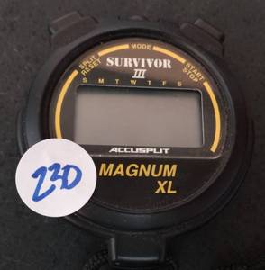 lot 230 image: Accusplit Survivor 3 Magnum XL Stop Watch Extra Large Display