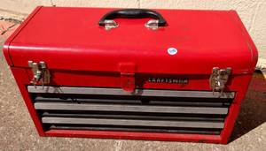 lot 248 image: CRAFTSMAN 3 DRAWER TOOL BOX - LOADED AS SHOWN