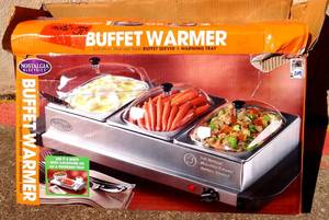 lot 249 image: NOSTALGIA ELECTRICS BUFFET WARMER - 3 BIN - COMPLETE
