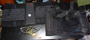 lot 276 image: PAIR OF BACK HARNESS SAFETY BELTS AND PROTECTIVE GLASSES