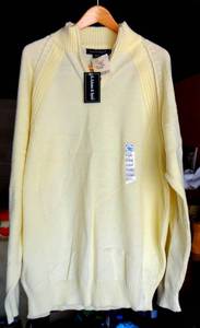 lot 285 image: A ADAMS & SPIRE ZIPPER COLLAR SWEATER - NEW WITH TAGS - SIZE XL