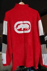 lot 286 image: BEAUTIFUL ECHO RHINO LONG SLEEVE TURTLENECK WITH EMBROIDERED RHINO - SIZE XL