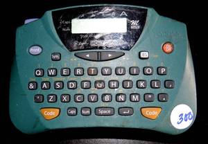 lot 300 image: Brother P-Touch Home and Hobby Green Label Maker Portable Handheld Printer Tape